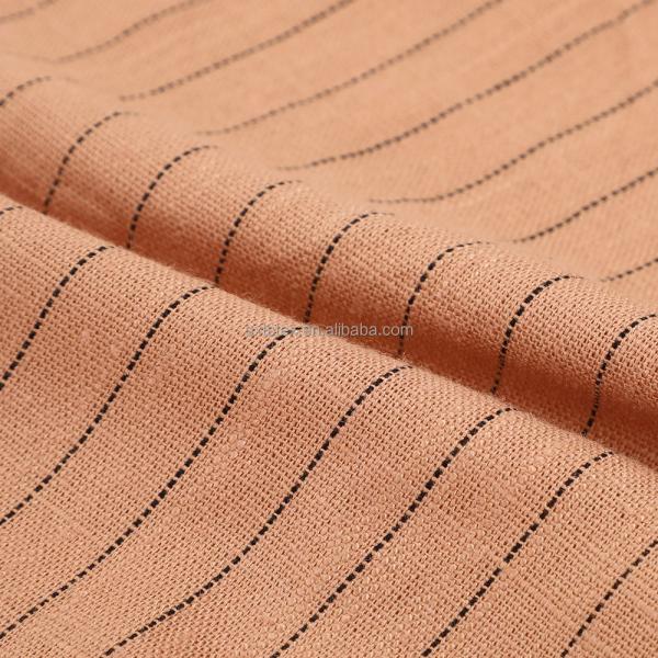 Linen Slub Yarn Dyed Fashion Fabric High Quality Skirt and Shirt Cloth Woven Custom Fabric for Clothing