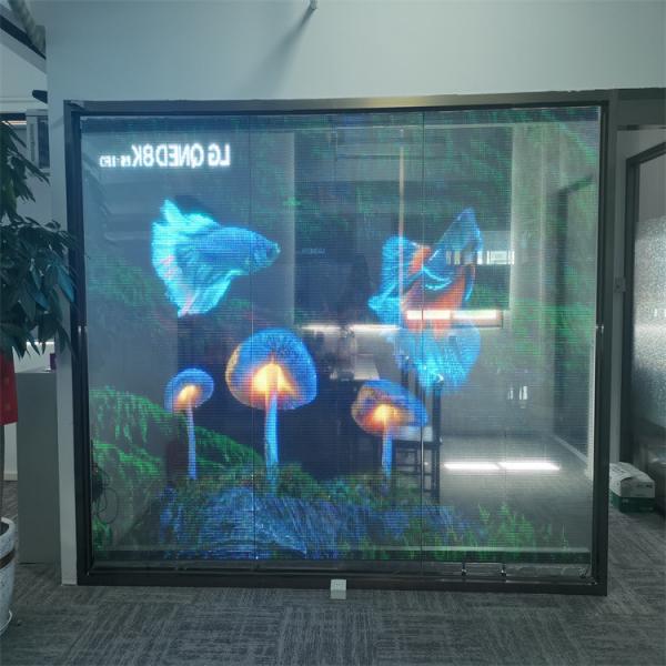 RGB Color P10 LED Transparent Film Screen Indoor H Flexible LED Display Screen (РГБ цветный П10 светодиодный прозрачный пленочный экран в помещении)