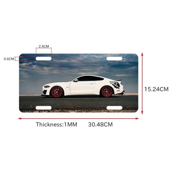 Las placas de licencia en blanco y los marcos de sublimación de varios tamaños personalizados