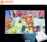 Lumières du Nord Attractive Sensing Mech Guerrier Projection murale Machine de jeu interactive