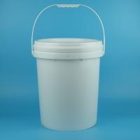 Tambour en plastique rond de 19 kg avec poignée et couvercle pour peinture