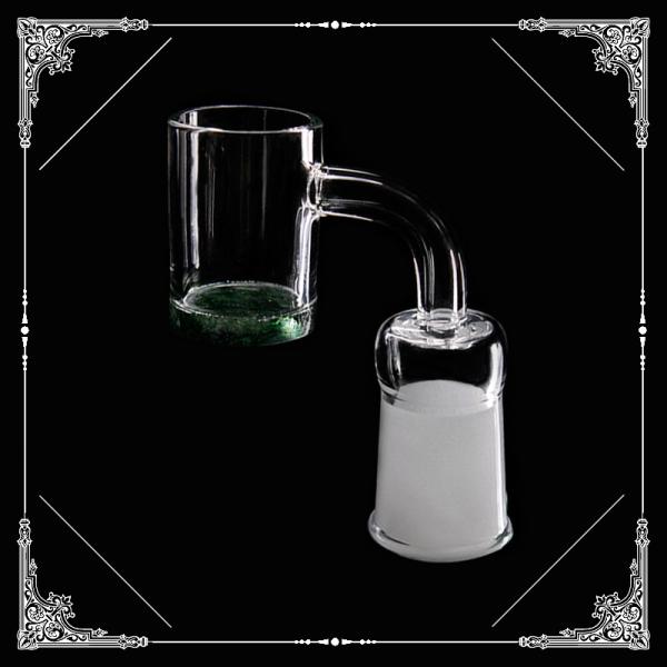 Real USA Opaque Nails domeless Flat Top Quartz Banger Green 4mm bottom