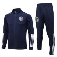 Treinamento longo Kit Set de Itália do fato de esporte do treinamento do futebol dos homens do cordão