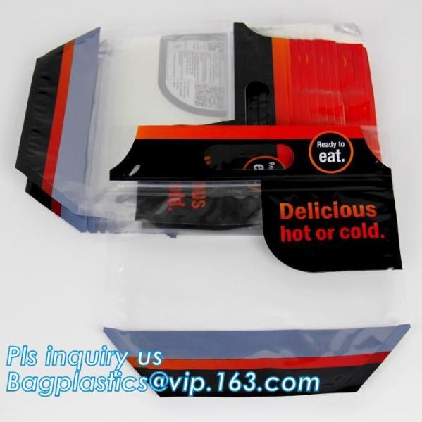 microwavable reusable plastic oven bag,turkey oven bag, anti-fog roasted chicken bag with zipper, cooking food packaging