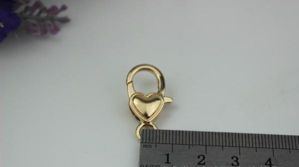 Hanging plating gold not pattern handbag hardware zinc alloy snap clip hook 5 mm for metal chains