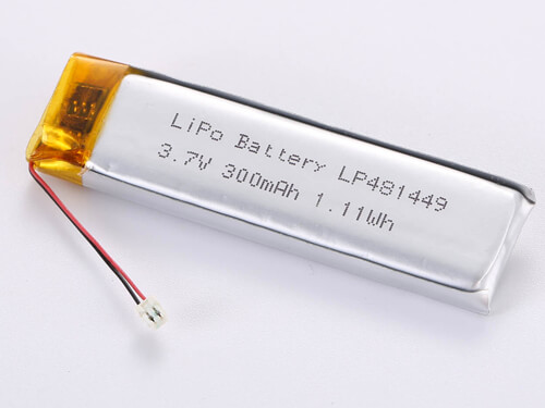Литий-полимерная батарея 3.7V 300MAH с открытым напряжением 3.7-3.75V