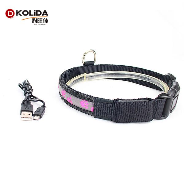 C903 Wholesale Factory Christmas Flashing Lights Usb Rechargeable Light Up Led Dog collars