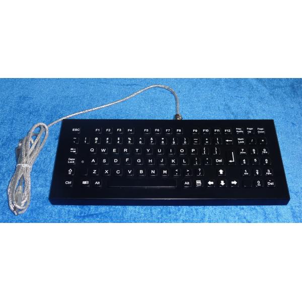 Desktop Black Black Metal Keyboard with numeric keypad and Fn keys , metallic keyboard