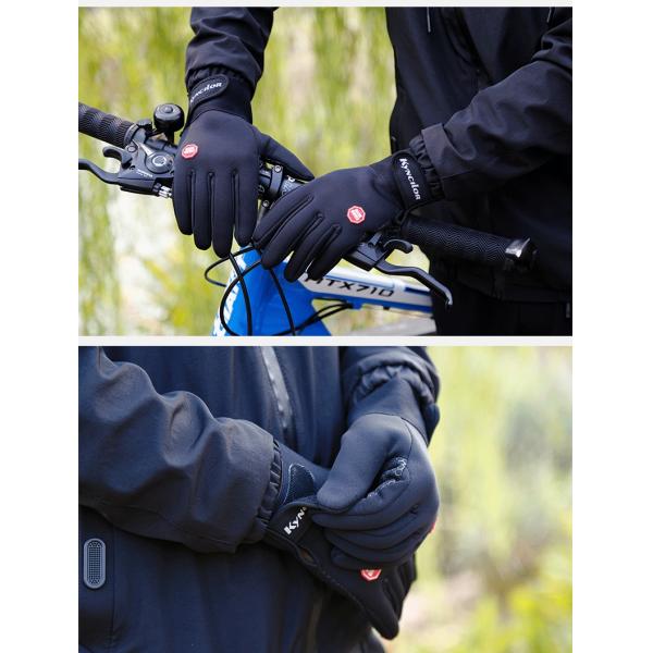 Black Cycling Gloves for Men and Women Full Finger Touch Screen Outdoor Sports Gloves