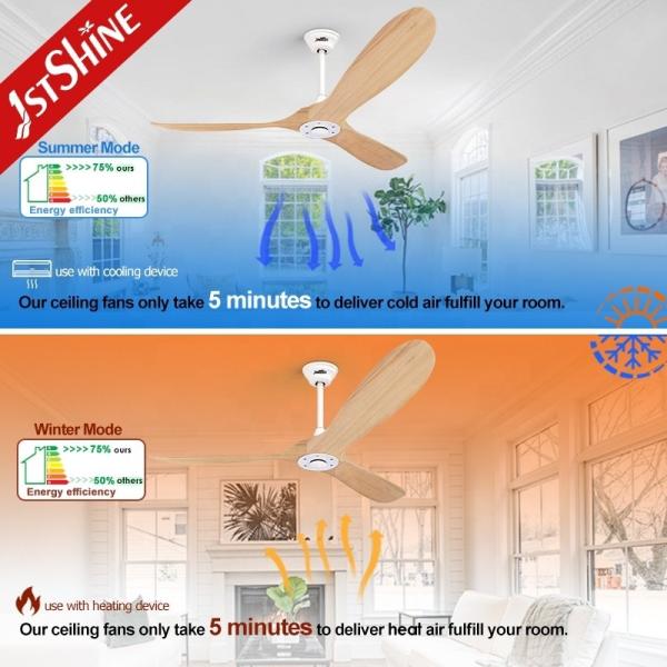 60 polegadas DC 3 lâmina de madeira lâmina ventilador de teto 5 velocidade controle remoto 110-220V/50/60hz