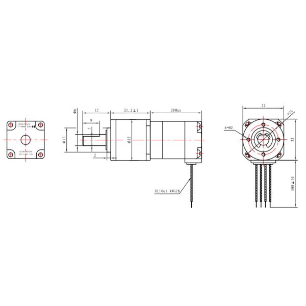 NEMA 8 20mm зацепил участок 0.2Amp Casun Stepper Motor Stepper мотора 2