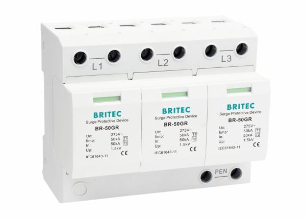 3 Pole Industrial Surge Protection Devices 3 Phase 150 Voltage Customized Logo