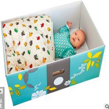 flat lid and base baby clothing gift box luxury baby towel paper box custom baby swaddle box