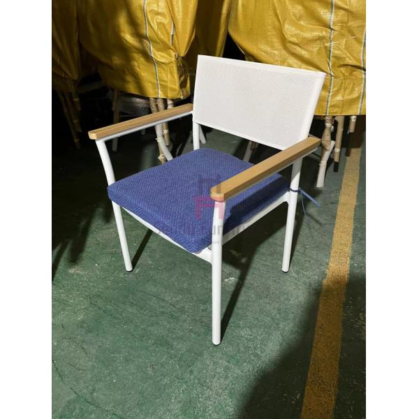Алюминиевая рама Складируемый столовый стул с съемной подушкой