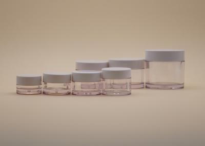 Clear PETG Round Cream Jar ABS White Cap High Durability Not Easily Broken