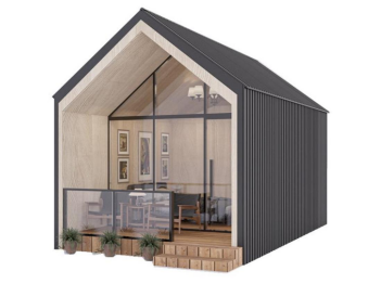 16.5m² A-Frame Prefab Cabin with Galvanized Light Steel Frame for Fast Assembly Modular Glamping House