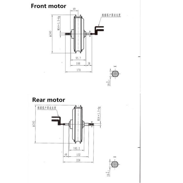 Waterproof Electric Bike Kit Motorized Bicycle Rear Wheel With Lcd Display
