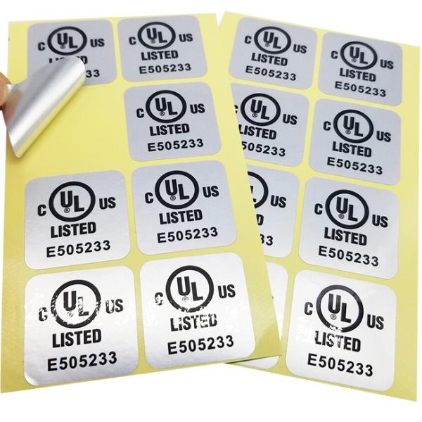 Custom Silver Foil Stickers – Waterproof Self-Adhesive Metallic Labels With Artwork Printing