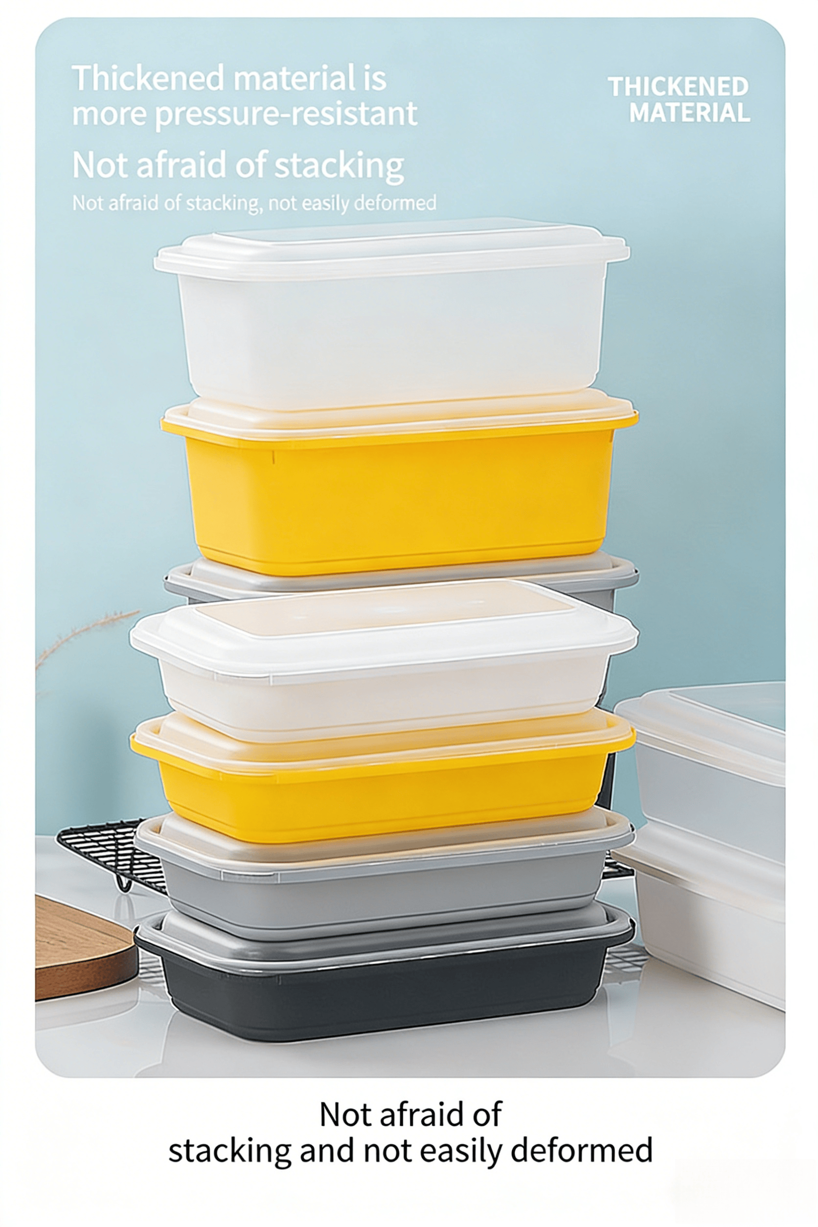 rectangular plastic food container with lid   takeaway food container   meal prep food container   food storage container