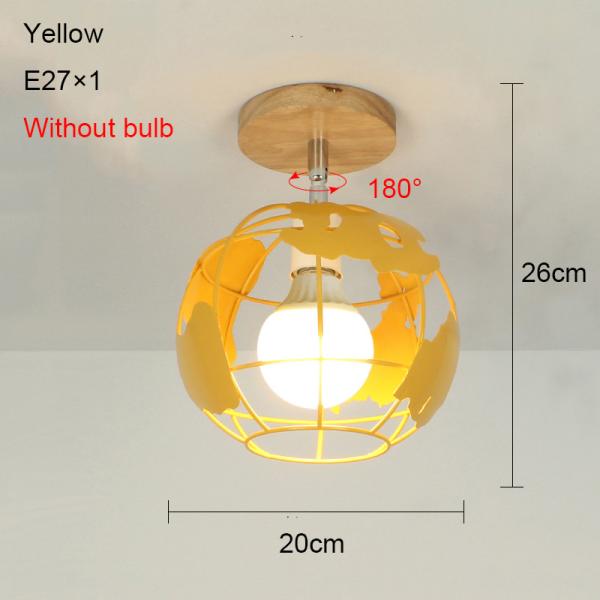 E27 Led Ceiling Light Industrial Nordic Modern Ceiling Lamp for Living Room Bedroom Decor Wood Cube Earth Lamp(WH-WA-58)