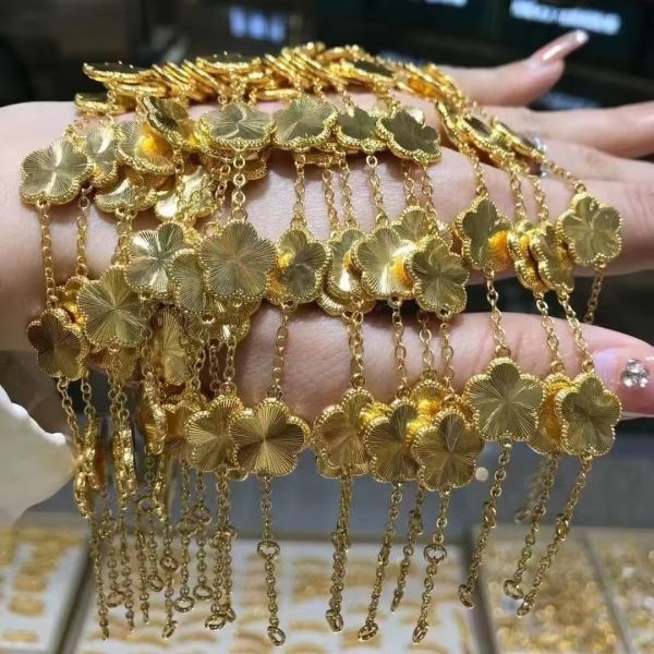 Pulsera de oro de 18k AU750 para mujer, pulsera de cuentas de piedras preciosas de oro, joyería de piedra natural de moda. Recomendada para regalos corporativos y pedidos personalizados.