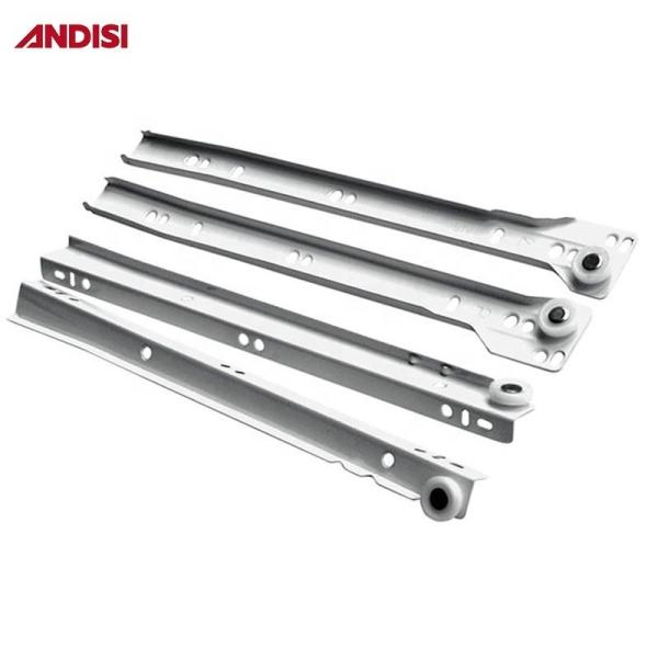 Powder Coated Roller Slides for Sturdy Furniture Cabinet Drawers in White Brown Black