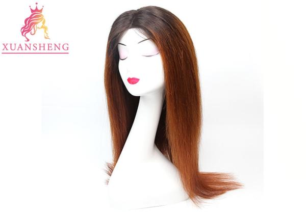 Custom Full Lace Wigs Human Hair Brazilian Virgin Cuticle Aligned Lace Front Wigs Ombre