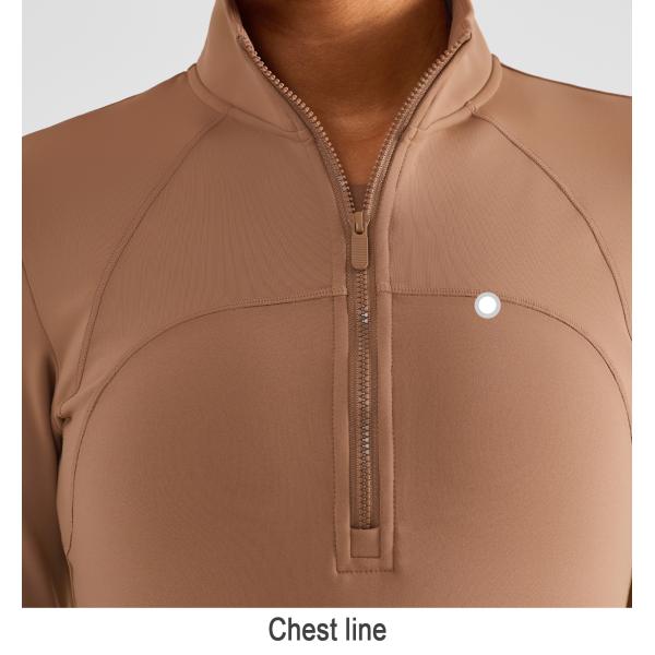 Camisa ecuestre de las medias señoras de la cremallera con los agujeros del pulgar cepillados dentro del top ecuestre del invierno