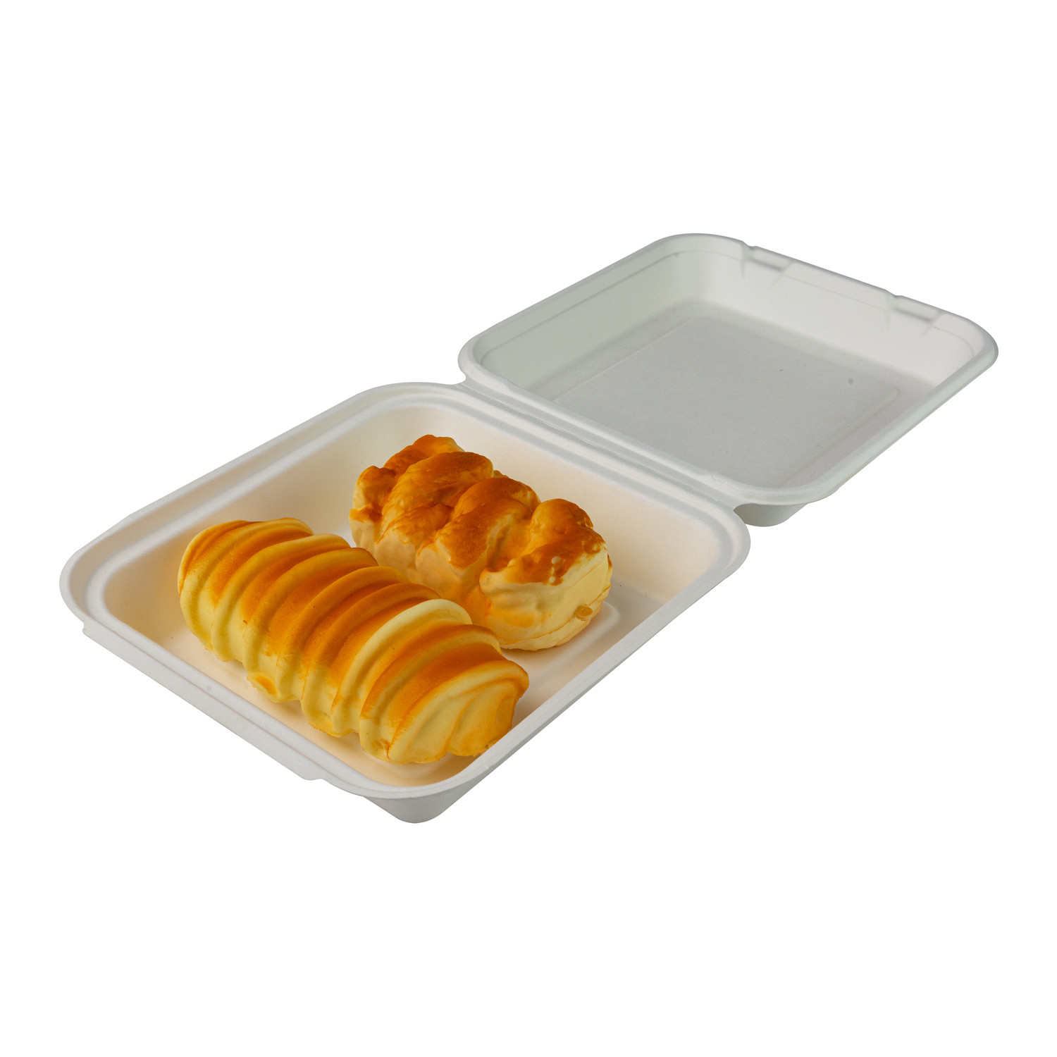 коробки раковины дюйма 6x6 Biodegradable, коробка гамбургера багассы