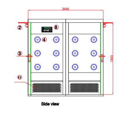Ducha de aire automática llena del recinto limpio SUS304 para 4 personas con soplar de tres lados
