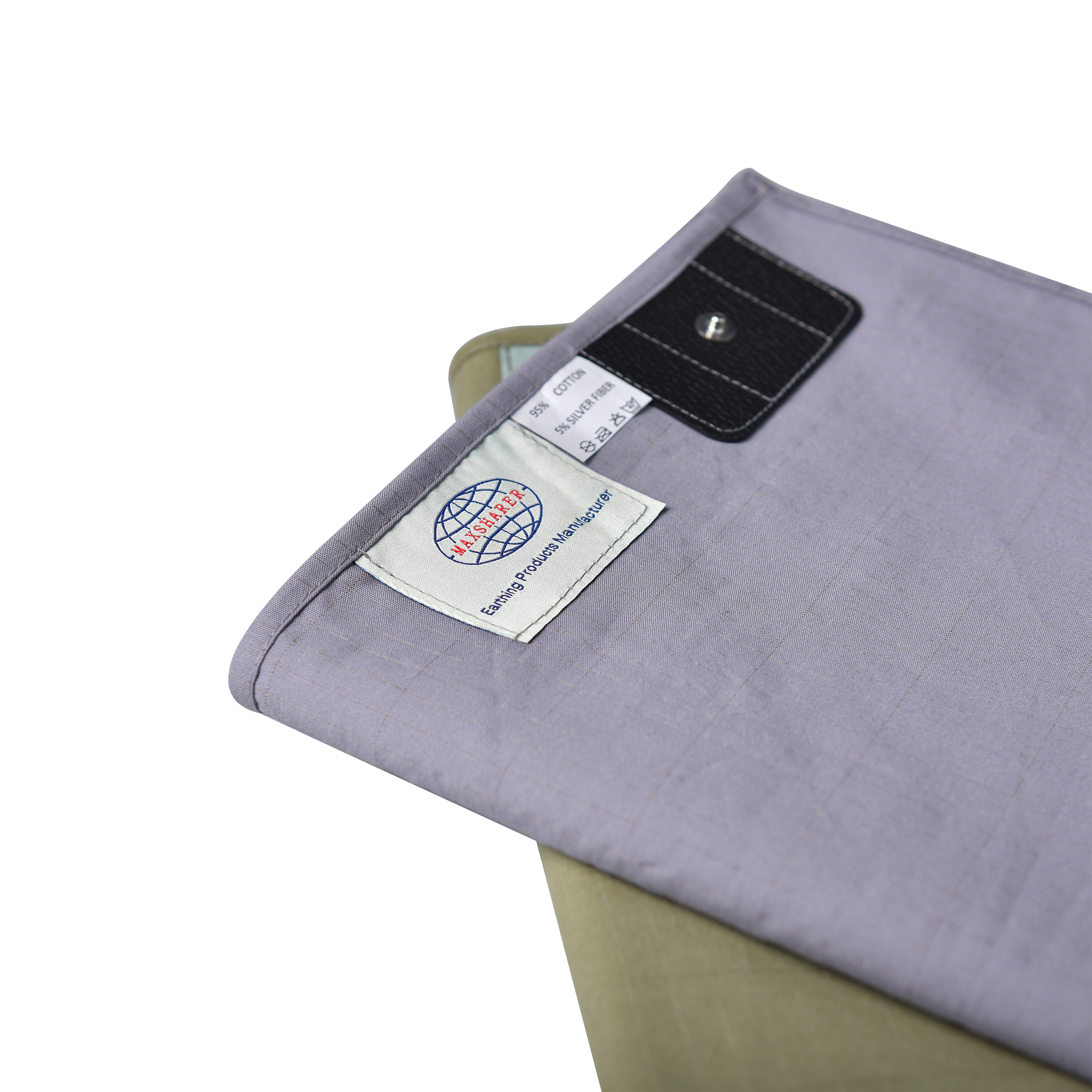 Earthing Grounding Silver Fiber Fabric Flat Sheet With Grounding Cord USA Plug to Help You Reconnect to Mother Earth