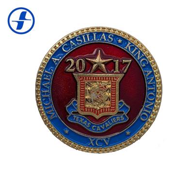 Plating Soft Enamel Custom Souvenir Coins Brass / Zinc Alloy / Iron Material