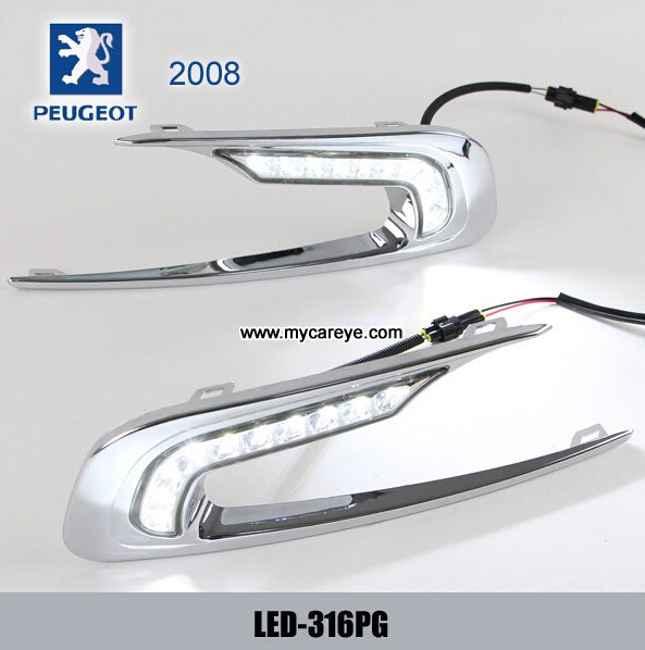 Peugeot 2008 DRL LED Daytime Running Lights car driving daylight sale