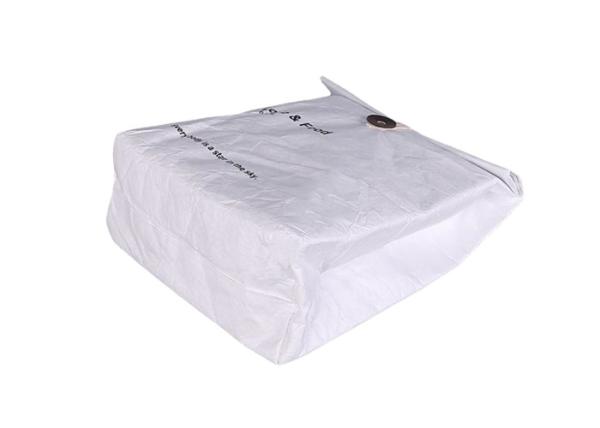 Personalized White Tyvek Insulated Cooler Lunch Bag Keeps Food Cold And Warm