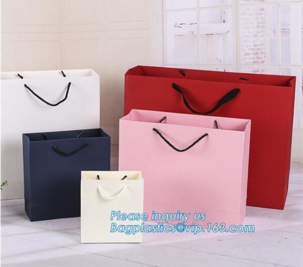 Recyclable High End Luxury Shopping Gift Carrier Packaging Custom Printing Black Retail Paper Bag,paper carrier bag gift