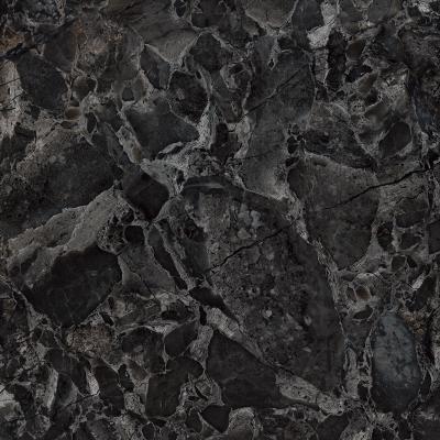 Waterproof Polished Porcelain Floor Tiles Black Golden Rose Double Layer
