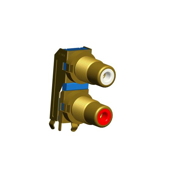 Разъем-розетка RCA двойного блока RCA02-001, женское Phono Джек для видео усилителей