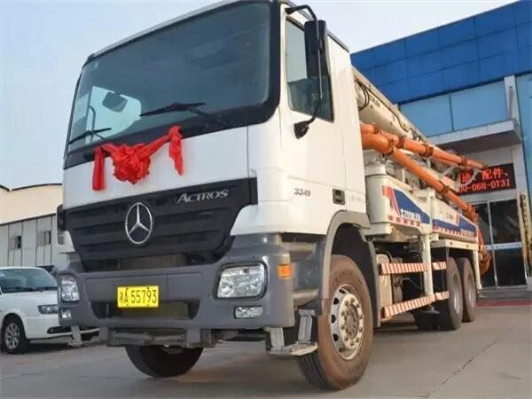 Secondhand Concrete Machinery ZLJ5281THB125-37m Concrete Boom Pump for Sale