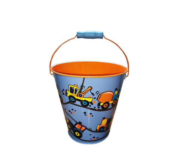 Lovely Galvanized Metal Buckets For Children , Mini Tin Buckets With Handle