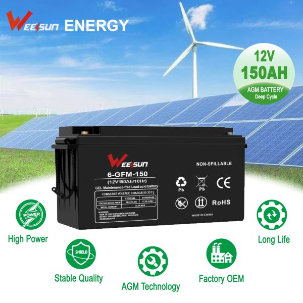 DC 12V Housing Gel Battery 12v150ah Inverter Lead Acid Ups Battery