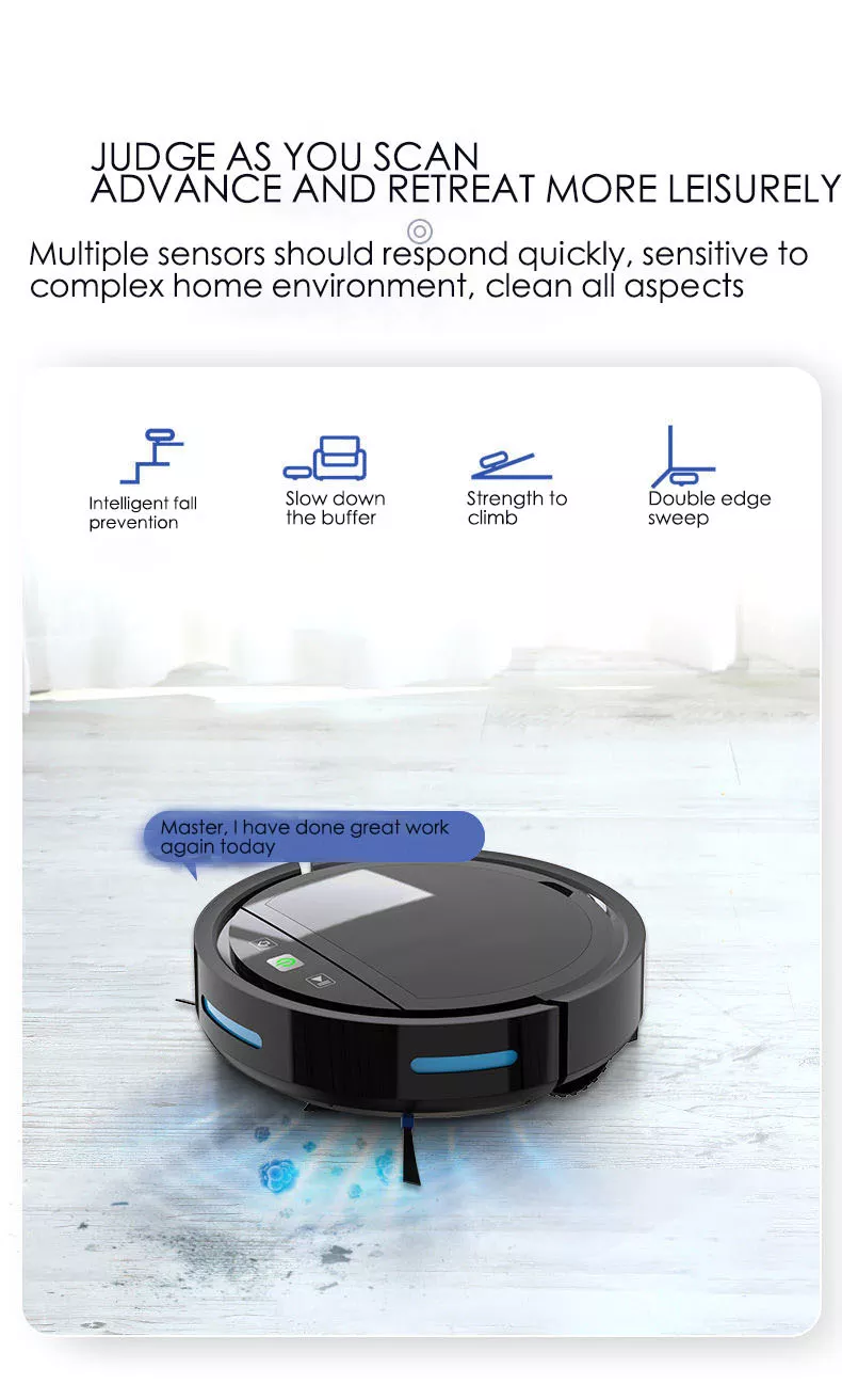 Бесшнуровой автоматический пылесос касания обязанности USB Tuya Wifi робота метельщика/управления голоса