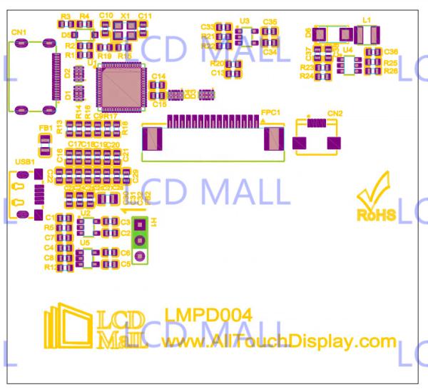 PCBA HDMI TFT Display 2 OZ Copper Thickness PCBA MIPI To HDMI Board