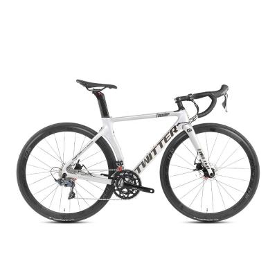 Roadbike Carbon Disc Brake Racing Bike 700c for Men Carbon Fiber Frame 22 Speed Bicycle Wheel Size Length 1.6m