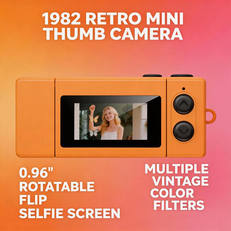 DLC LK030 Retro Mini Thumb Digital Camera 1080P Pocket Recorder Keychain USBC Rechargeable Video Photo Capture Portable Gadget