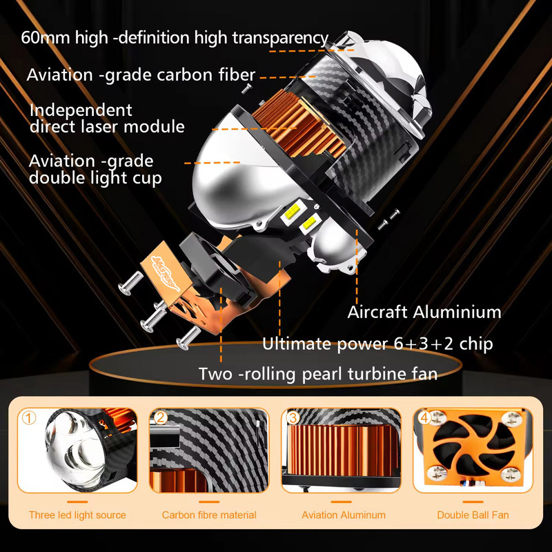 Мастерс А90 Ленза LED Лазер/Hi/Lo Beam 85W 8500 Люмен 3 дюйма Двойной лазерный проектор