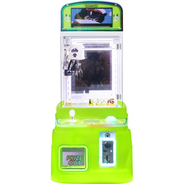 Display Screen-equipped Green Automatic Vending Machine Children's Arcade Game Mini Claw Machine