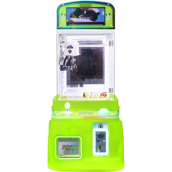 Factory Directly Sale Green Super Tank LED Lightful Mini Claw Arcade Game Machine