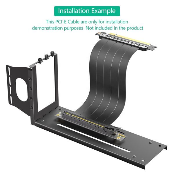 3 Slots Vertical GPU Mount Bracket with Durable Metal Construction for Space Optimization in PC Cases
