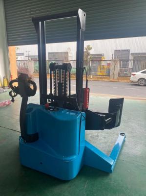 900kg Stand On Paper Roll Clamp Stacker Lift Full Electric Pallet Stacker