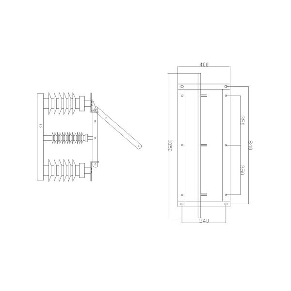 GW1 Outdoor HV Disconnector 10kv 15kv 20kv High Voltage Disconnector 200 / 400 / 630 / 1250A